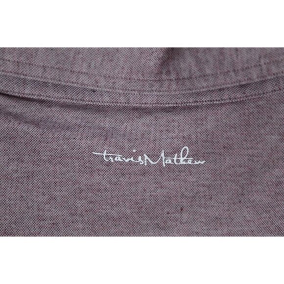 Travis Mathew Mens Large Golf Polo Shirt Pocket Red Outdoor Pima Cotton - Picture 8 of 8